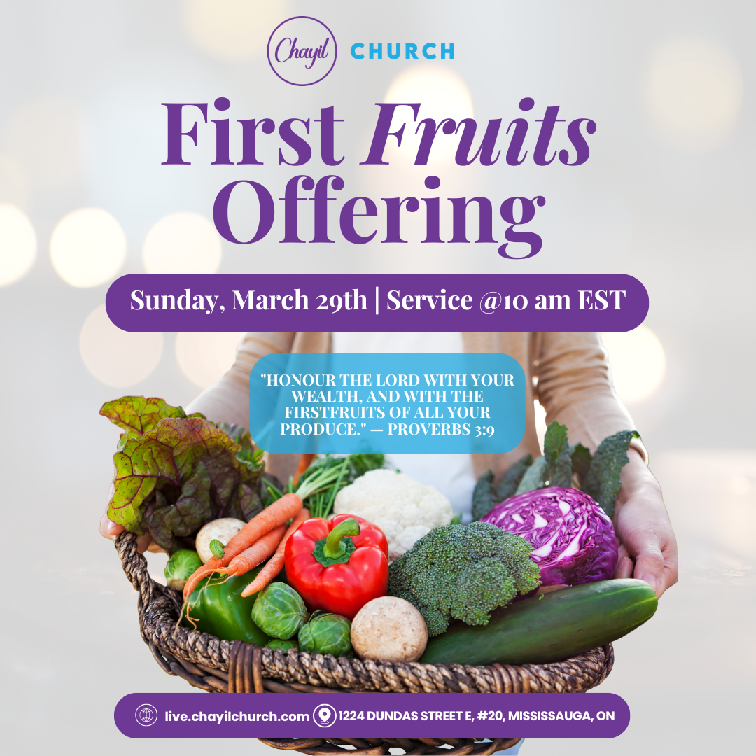 Chayil Church - First Fruits Blessings A4 (Instagram Post)