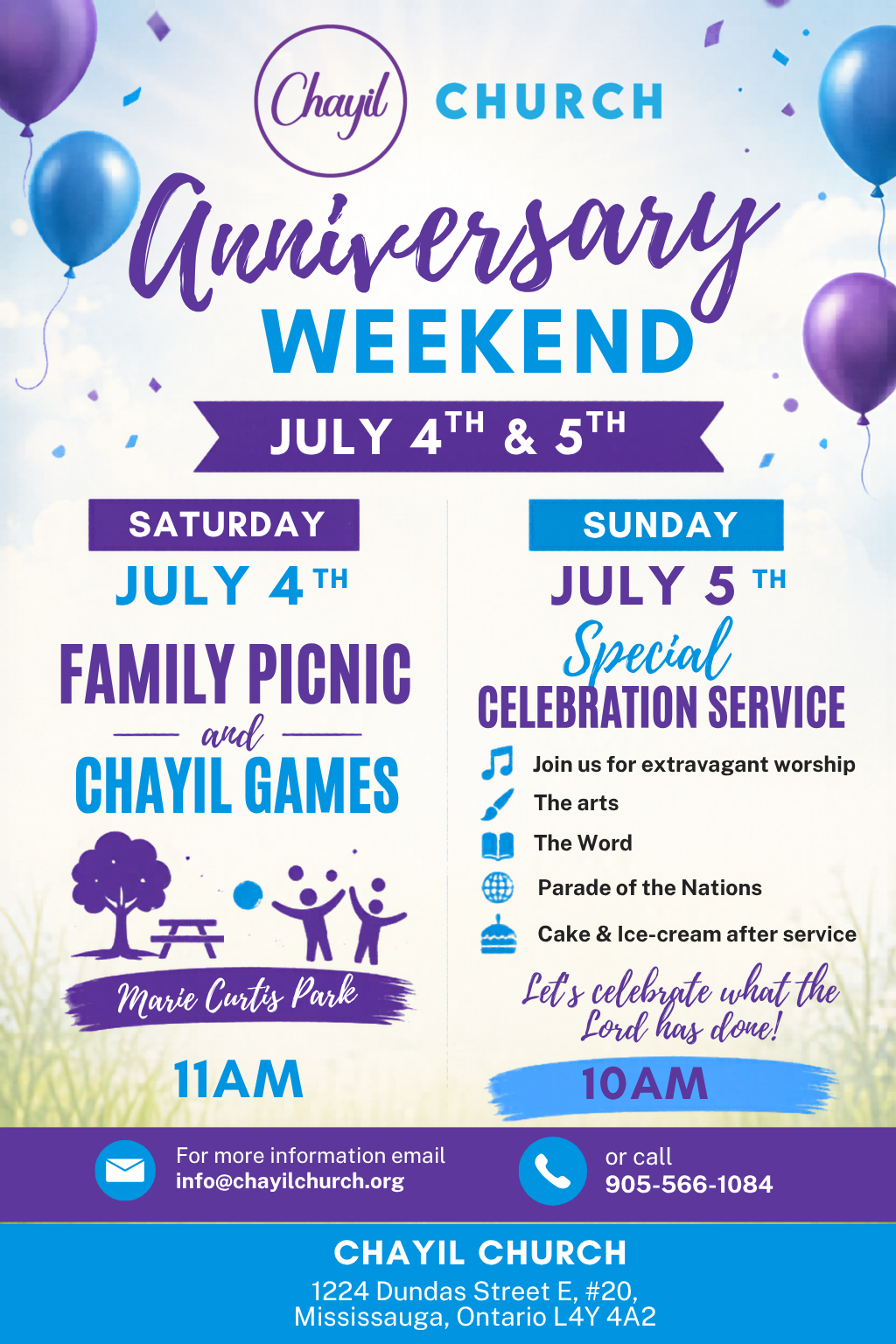Anniversary Weekend 2026